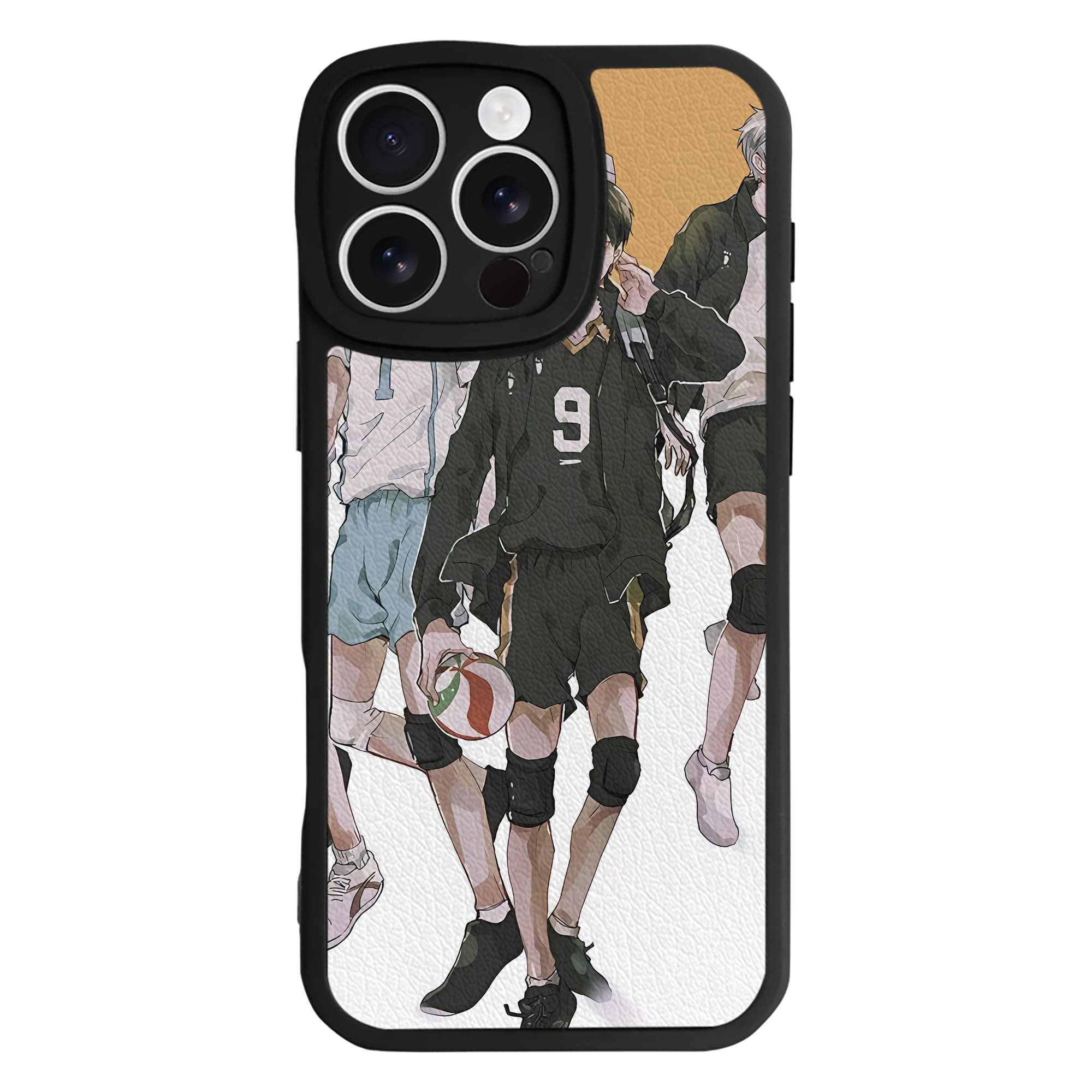 （画像用） ハイキュー!! Haikyu!! 【iPhone 16シリーズ対応】シリコンスマホケース（レザー調） 材質：シリコン